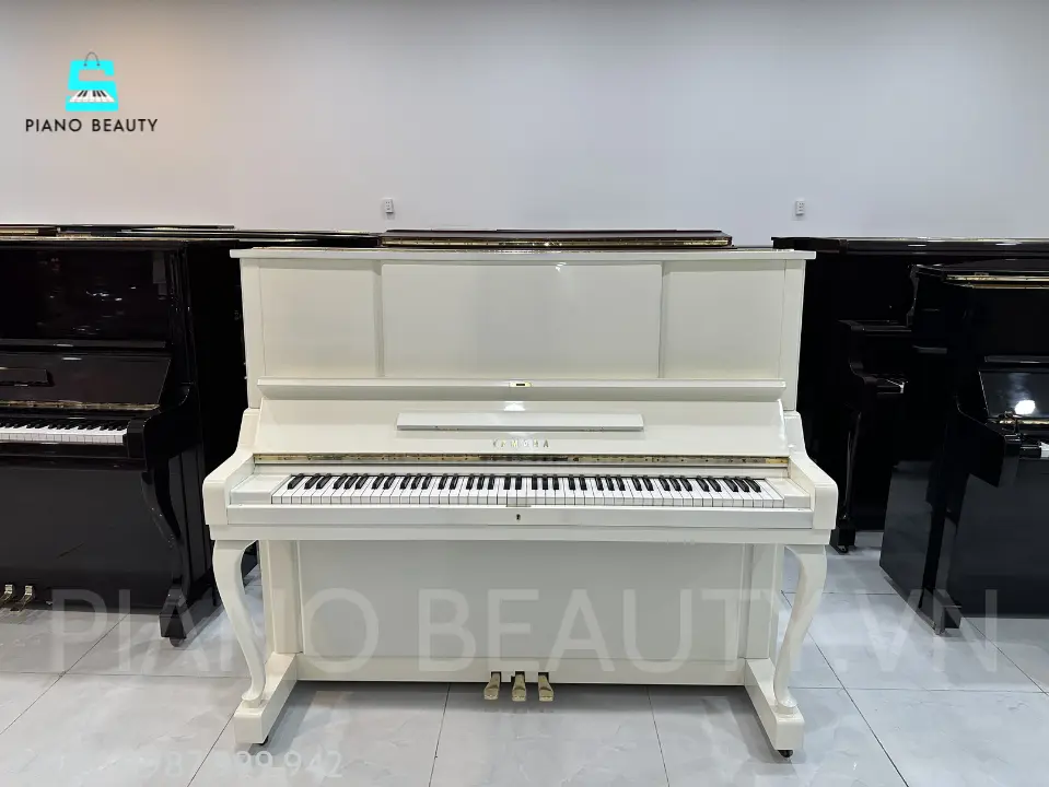 Đàn Piano Cơ Yamaha W106B WH – Upright Piano Gỗ Trắng Sang Trọng, Dòng W Series Cao Cấp Yamaha