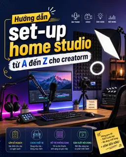 Hướng dẫn set-up home studio từ A đến Z cho creator