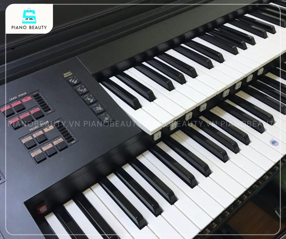 Đàn 2 tầng Electone Yamaha EL200 được trang bị bàn phím LC với 49 phím cho cả bàn phím trên và bàn phím dưới