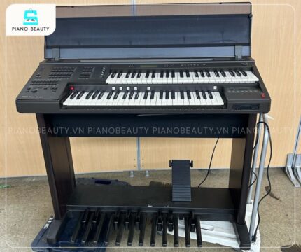 Đàn 2 tầng Electone Yamaha EL27 gây ấn tượng với thiết kế gọn gàng, vững chắc cùng lớp vỏ gỗ tự nhiên bền bỉ