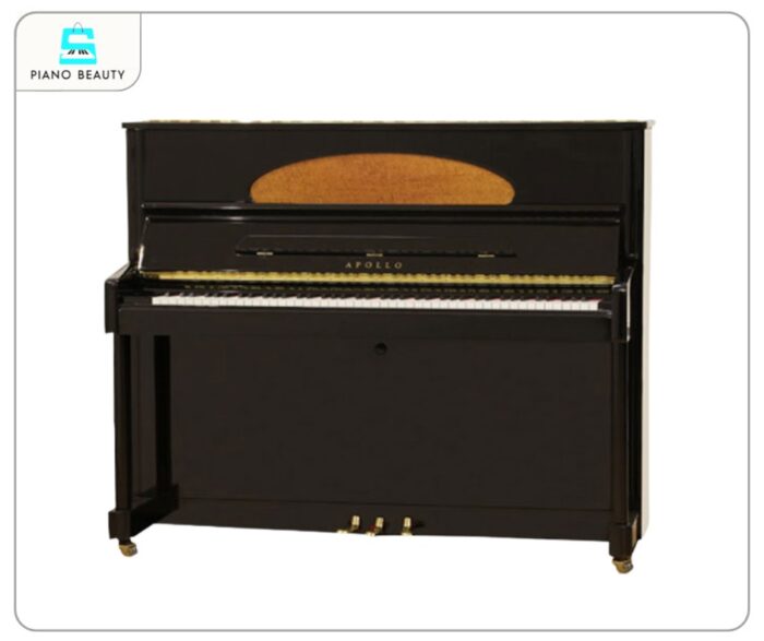 Đàn Piano Apollo A1210W có thiết kế sang trọng với gỗ vân sam tự nhiên
