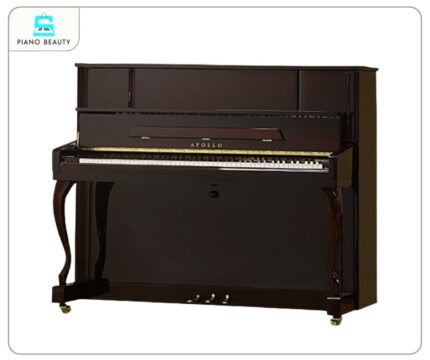 Đàn Piano Apollo A122DX sở hữu thiết kế sang trọng với lớp hoàn thiện bằng gỗ tự nhiên màu quả óc chó Mỹ