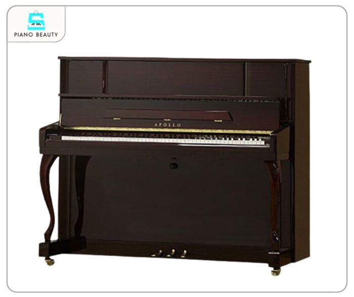 Đàn Piano Apollo A123CM có thiết kế upright piano truyền thống đầy tinh tế