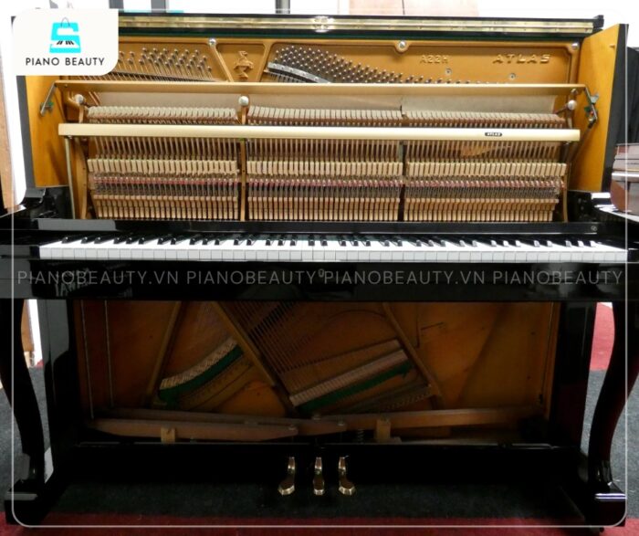 Đàn Piano Atlas A22H tích hợp 88 phím nặng, mang đến cảm giác gõ phím vững chắc