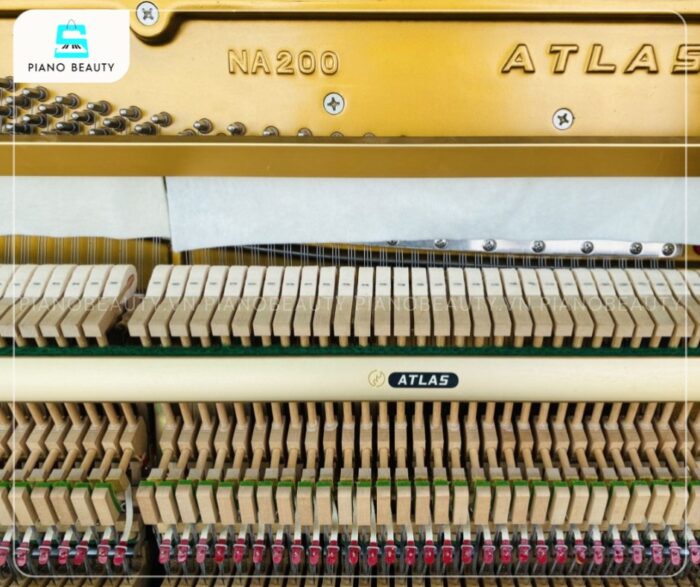 Đàn Piano Atlas NA200 với hệ thống búa đàn mang lại âm sắc rõ nét và đồng đều