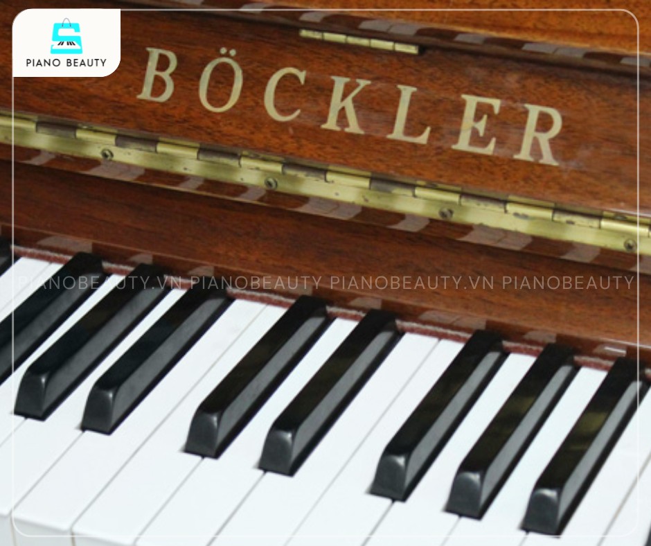Đàn Piano Bockler AH50 có bàn phím được chế tạo hết sức công phu với 88 phím