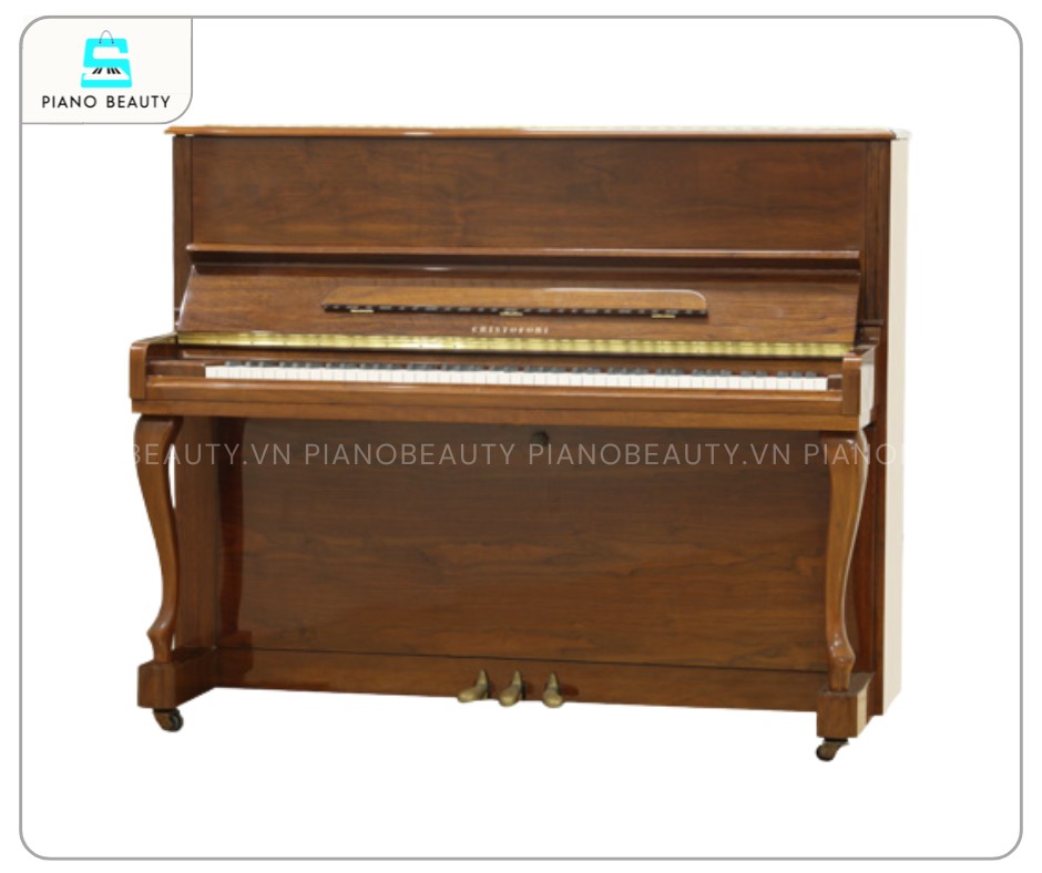 Đàn Piano Cristofori RU121W sở hữu màu sắc ấm áp, quý phái