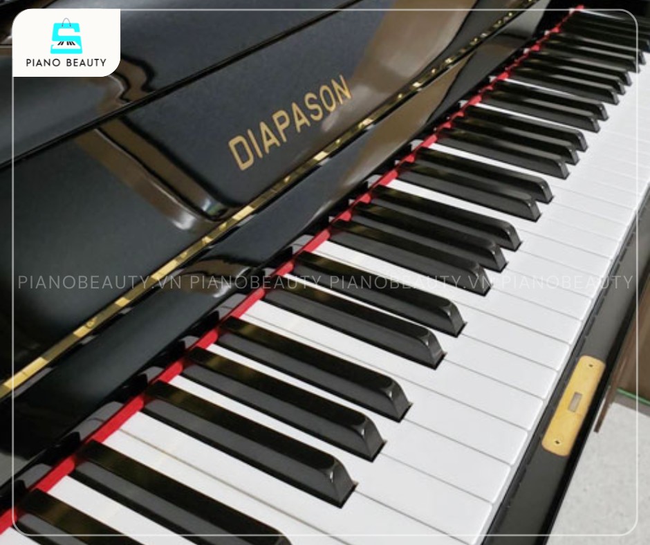 Đàn Piano Diapason 126ME sở hữu 88 phím được chế tạo từ vật liệu Phenolic Resin