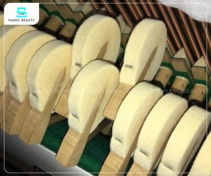Đàn Piano Kawai K48 có búa đàn làm từ gỗ bọc nỉ cao cấp