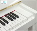 Đàn Piano Yamaha MC202 có bàn phím sử dụng công nghệ Acrypet cho phím trắng và phenol cho phím đen