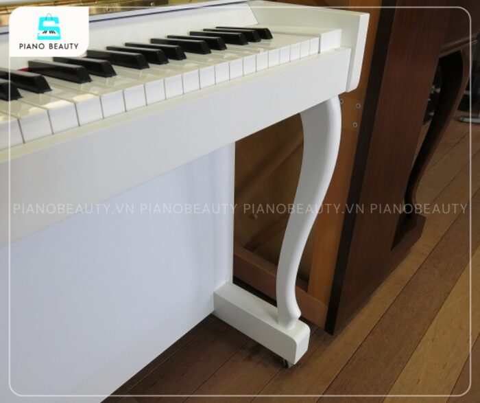 Đàn Piano Yamaha MC202 có thiết kế chân cong tinh tế