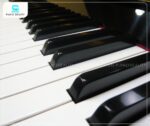 Đàn Piano Yamaha U5AS với phím trắng sử dụng chất liệu Acrylic, trong khi phím đen được làm từ Phenolic