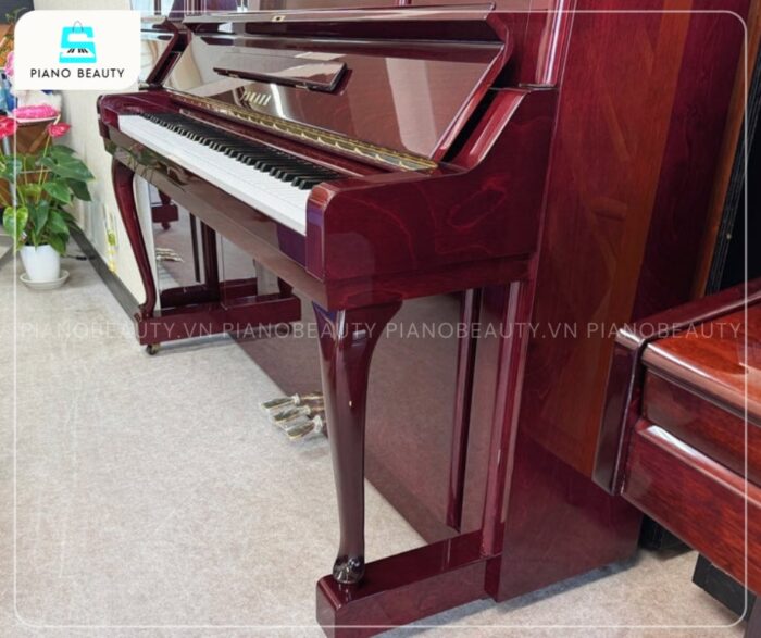 Đàn Piano Yamaha W106BB mang phong cách thiết kế cổ điển với phần chân cong tinh xảo