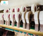 Đàn Piano Yamaha W107B sở hữu búa đàn làm từ nỉ lông cừu tự nhiên