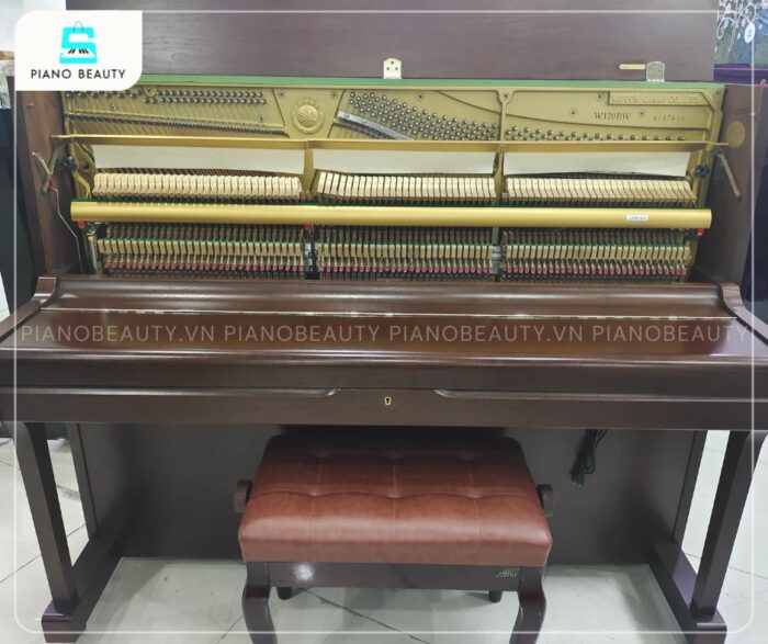 Đàn Piano Yamaha W120BW có thân đàn được chế tác từ gỗ óc chó Mỹ cao cấp