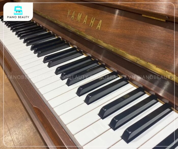 Đàn Piano Yamaha W1AWn có bề mặt phím trắng phủ Acrylic và phím đen từ Phenol