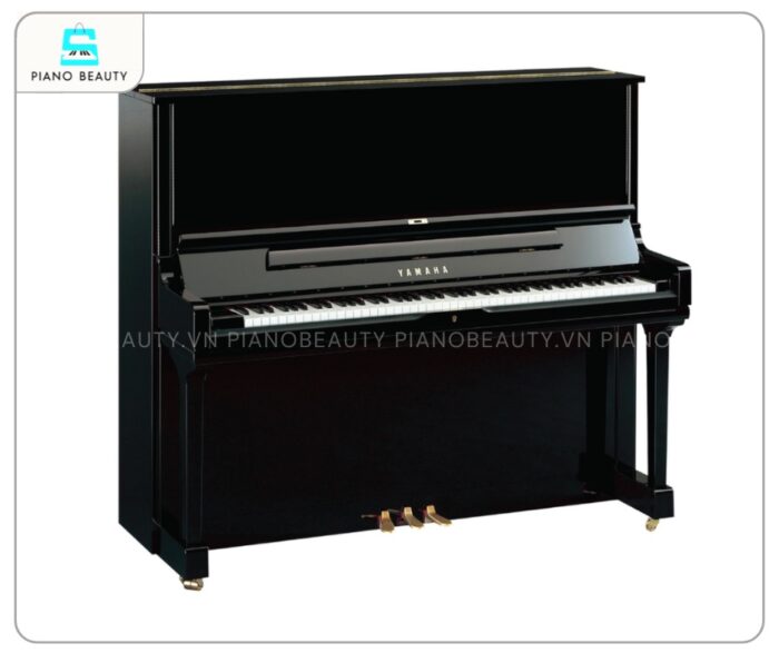 Đàn Piano Yamaha YU3 có lớp sơn đen bóng Ebony Polish sang trọng