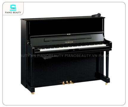 Đàn Piano Yamaha YUS hoàn thiện với lớp sơn bóng đen mịn màng, tạo nên diện mạo lịch lãm và quý phái