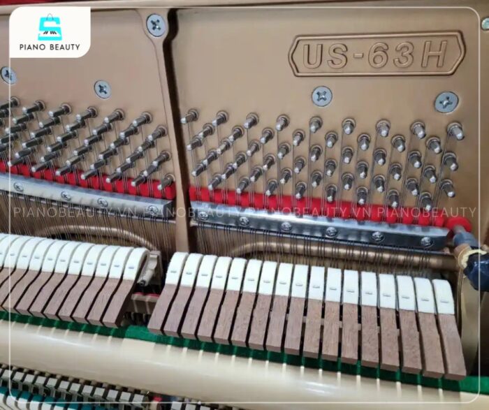 Bộ máy đàn mạnh mẽ của piano Kawai US63H