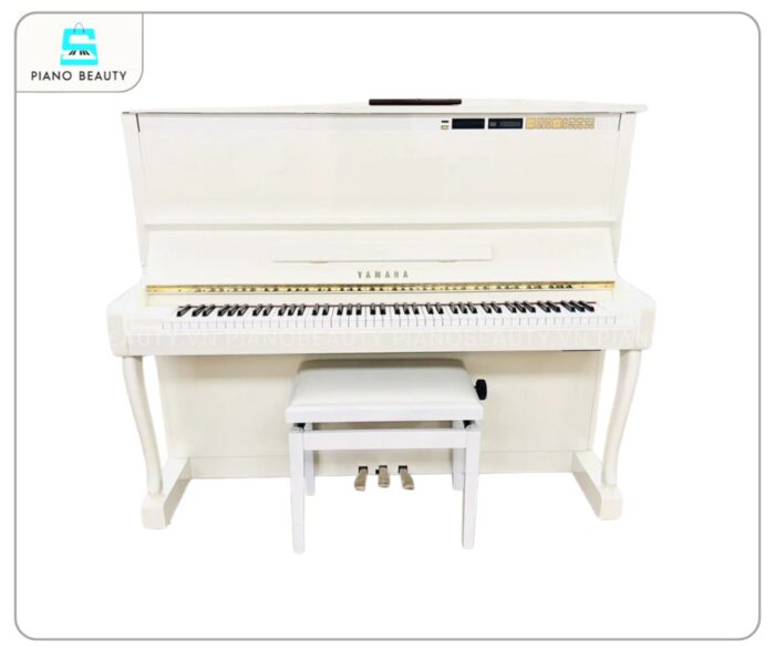 Đàn piano cơ Yamaha MX200 màu trắng hiện đại và sang trọng