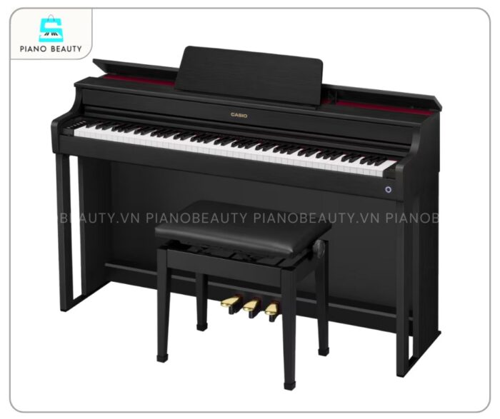 Piano điện Casio AP33 sở hữu thiết kế tối giản, hiện đại nhưng vẫn giữ được nét tinh tế và sang trọng