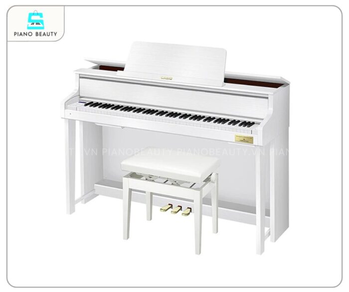 Piano điện Casio GP310 gây ấn tượng mạnh mẽ với thiết kế sang trọng, tinh tế và lớp hoàn thiện tỉ mỉ