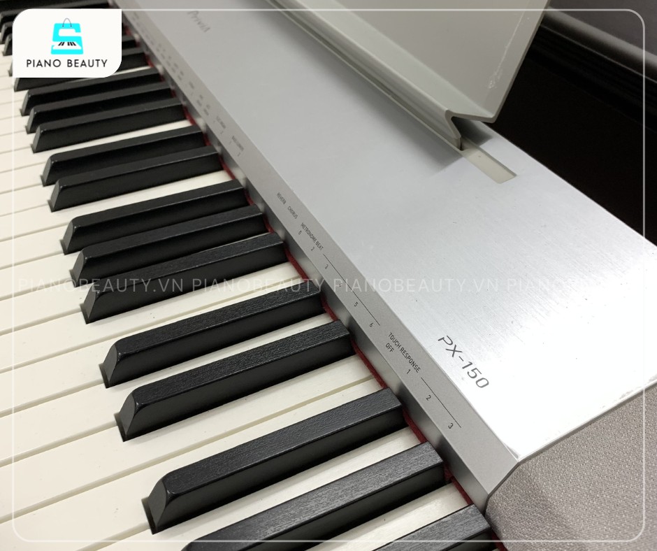 Piano Điện Casio PX150 với độ nặng phím được phân bổ tinh tế theo từng âm vực