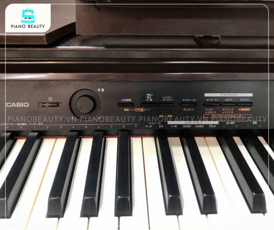 Piano điện Casio PX1500GP có 88 phím này có bề mặt được làm từ nhựa tổng hợp cao cấp