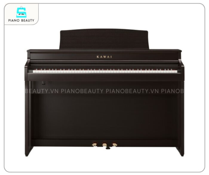 Piano Điện Kawai CA401R sở hữu thân đàn được chế tác từ gỗ Dark Rosewood chất lượng cao, tạo nên sự ấm cúng và vẻ đẹp lịch lãm