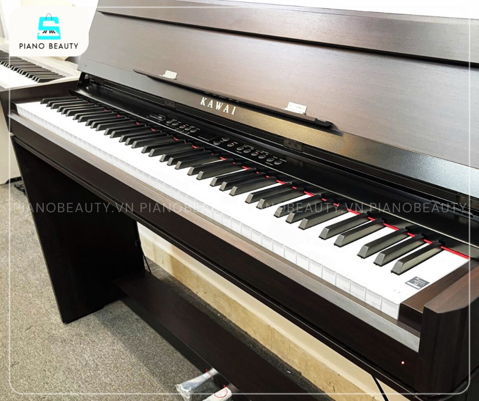Piano điện Kawai LS1 được trang bị bàn phím gỗ Ultra Responsive Action (URA) gồm 88 phím