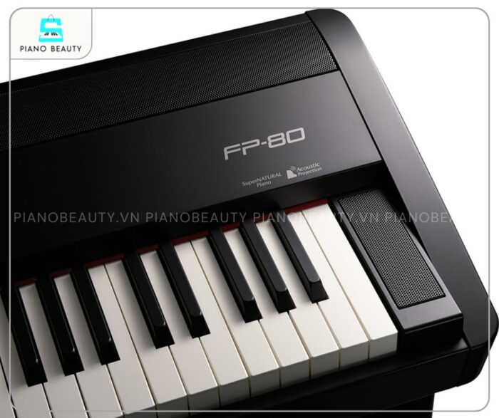 Piano điện Roland FP80 tích hợp bàn phím Ivory Feel-G phản hồi nhanh