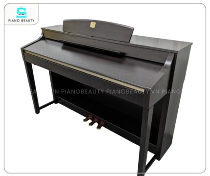 Đàn piano Yamaha CLP370 màu nâu gỗ nổi bật và sang trọng