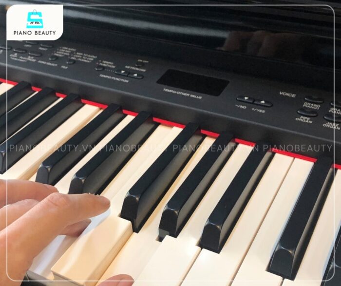 Đàn piano Yamaha CLP470 PE nổi bật với bàn phím gỗ NWX cao cấp